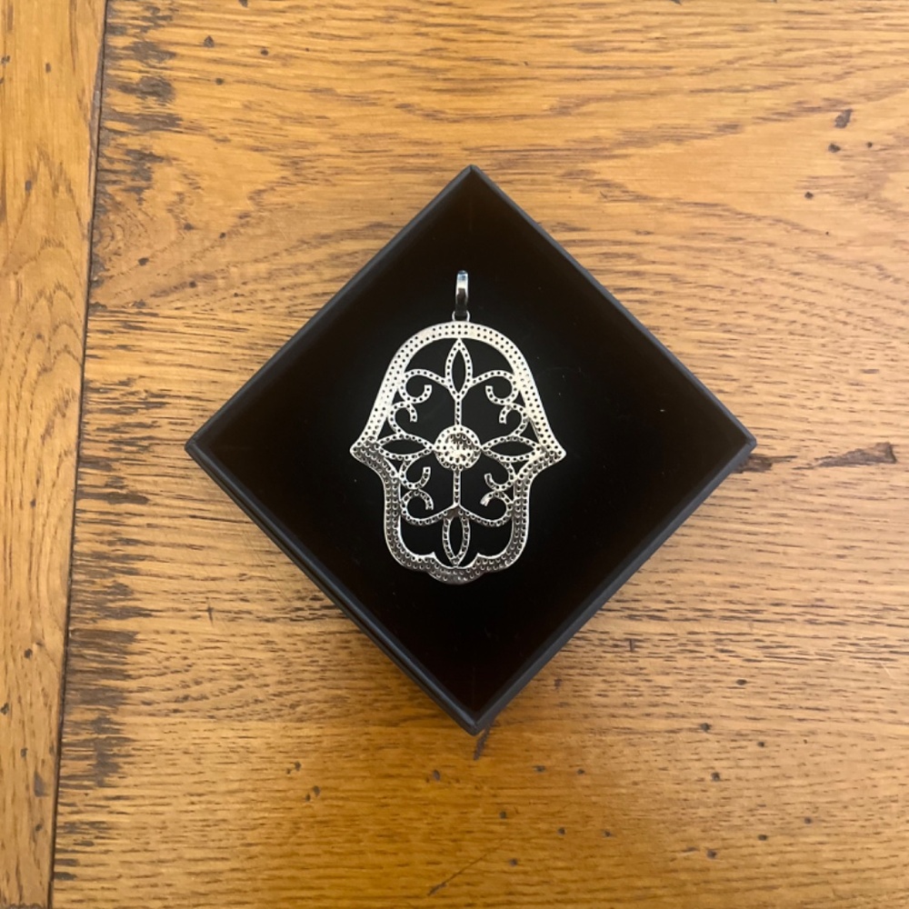 Margo Morrison Silver and Tourmaline Hamsa Charm - Picture 4 of 8